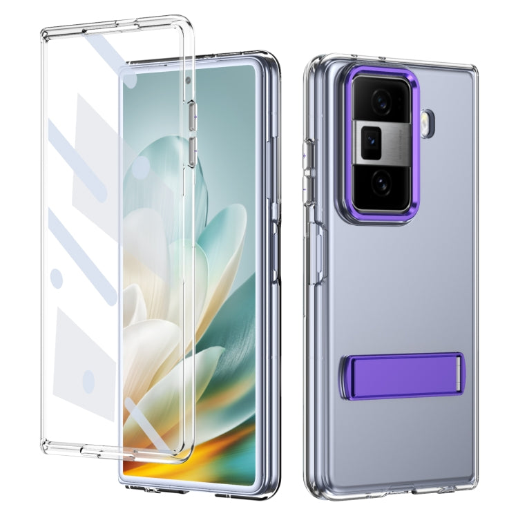 For Honor Magic Vs3 Ice-Cold Holder PC Hybrid TPU Phone Case(Purple)
