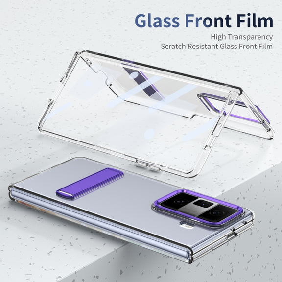 For Honor Magic Vs3 Ice-Cold Holder PC Hybrid TPU Phone Case(Purple)