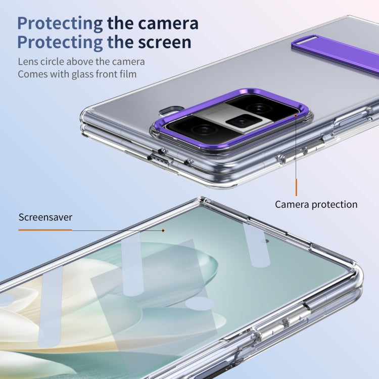 For Honor Magic Vs3 Ice-Cold Holder PC Hybrid TPU Phone Case(Purple)