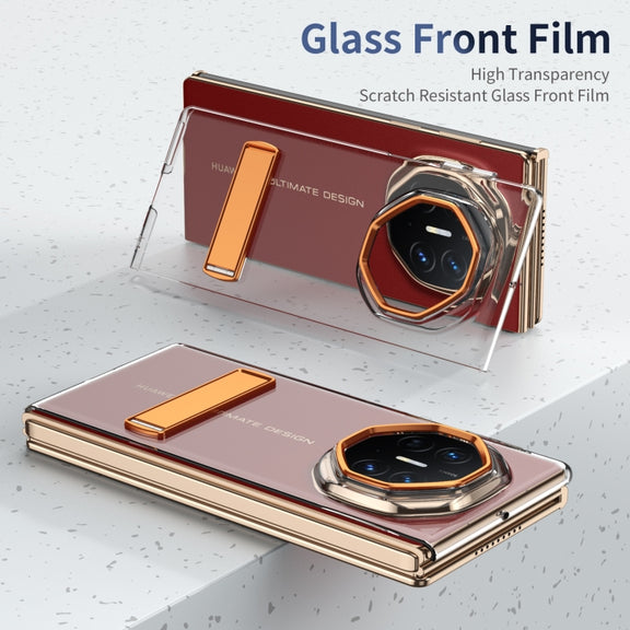 For Huawei Mate XT Ultimate Ice-Cold Holder PC Hybrid TPU Phone Case(Orange)