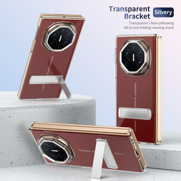 For Huawei Mate XT Ultimate Ice-Cold Holder PC Hybrid TPU Phone Case(Silver)