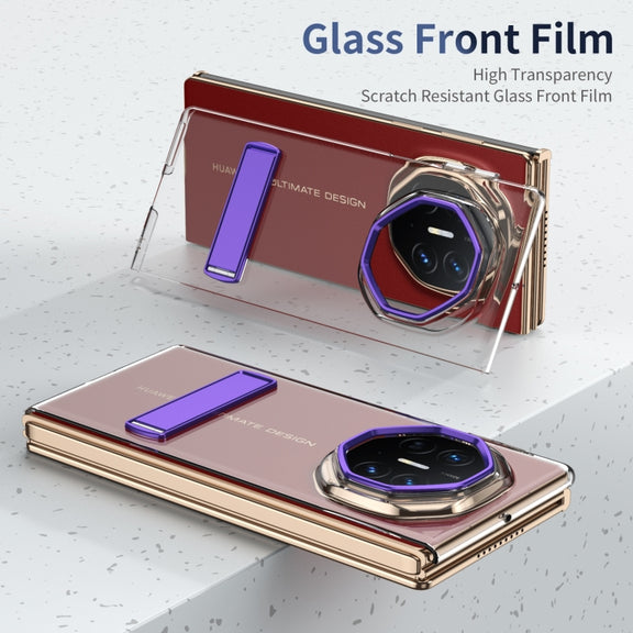 For Huawei Mate XT Ultimate Ice-Cold Holder PC Hybrid TPU Phone Case(Purple)