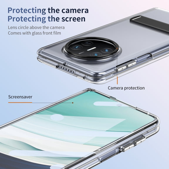 For Huawei Mate X3 Ice-Cold Holder PC Hybrid TPU Phone Case(Black)