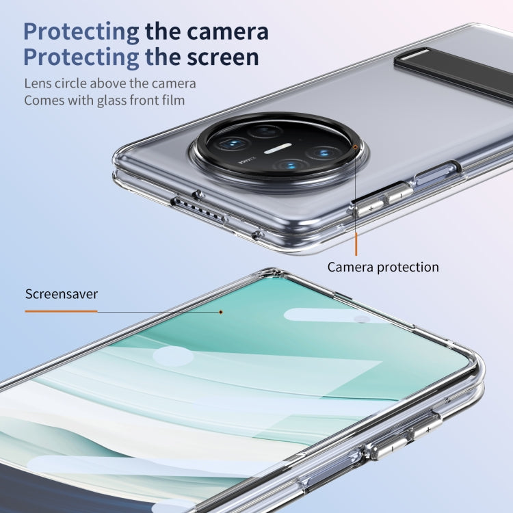 For Huawei Mate X3 Ice-Cold Holder PC Hybrid TPU Phone Case(Black)