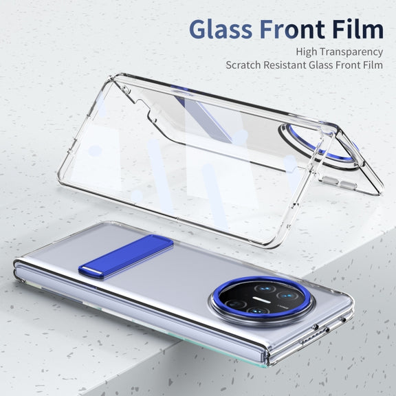 For Huawei Mate X3 Ice-Cold Holder PC Hybrid TPU Phone Case(Blue)