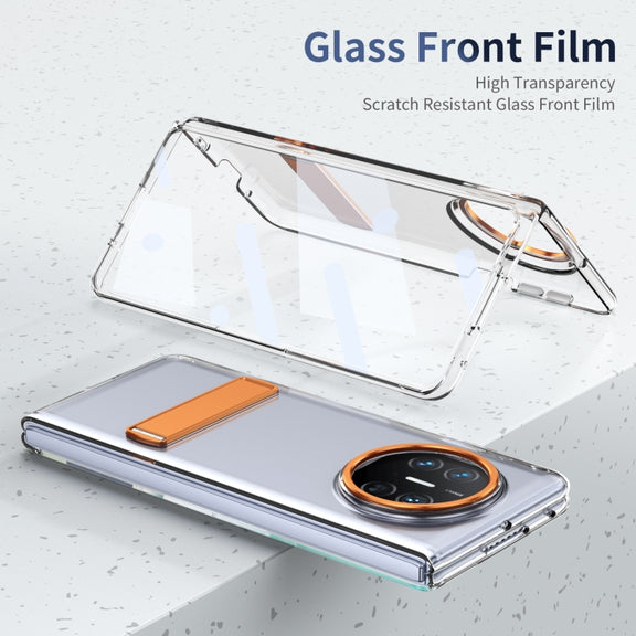 For Huawei Mate X3 Ice-Cold Holder PC Hybrid TPU Phone Case(Orange)
