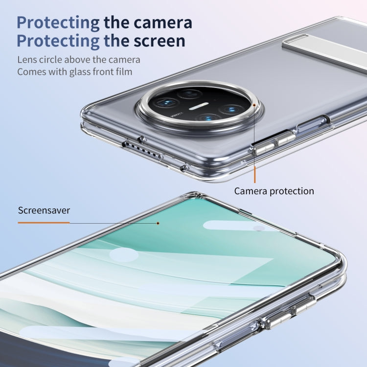 For Huawei Mate X3 Ice-Cold Holder PC Hybrid TPU Phone Case(Silver)
