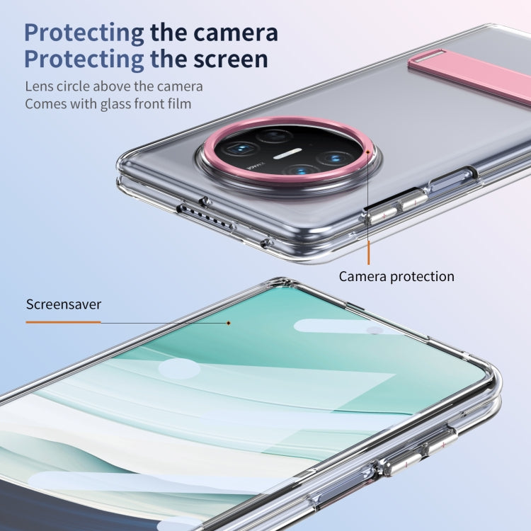 For Huawei Mate X5 Ice-Cold Holder PC Hybrid TPU Phone Case(Pink)