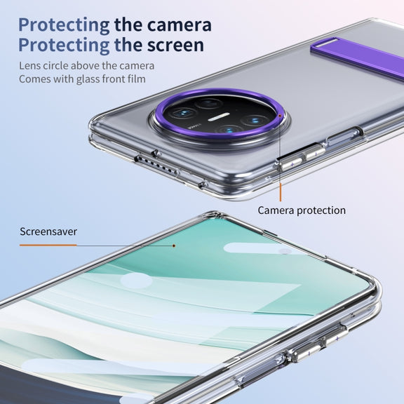 For Huawei Mate X5 Ice-Cold Holder PC Hybrid TPU Phone Case(Purple)