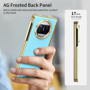 For Huawei Mate X3 Integrated AG Frosted Vacuum Plating Phone Case(Ice Blue)