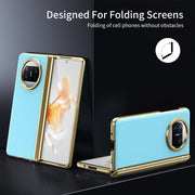 For Huawei Mate X3 Integrated AG Frosted Vacuum Plating Phone Case(Ice Blue)