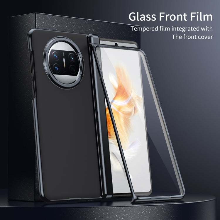 For Huawei Mate X3 Integrated AG Frosted Vacuum Plating Phone Case(Black)