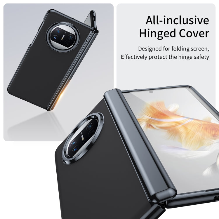 For Huawei Mate X3 Integrated AG Frosted Vacuum Plating Phone Case(Black)