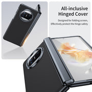 For Huawei Mate X3 Integrated AG Frosted Vacuum Plating Phone Case(Black)