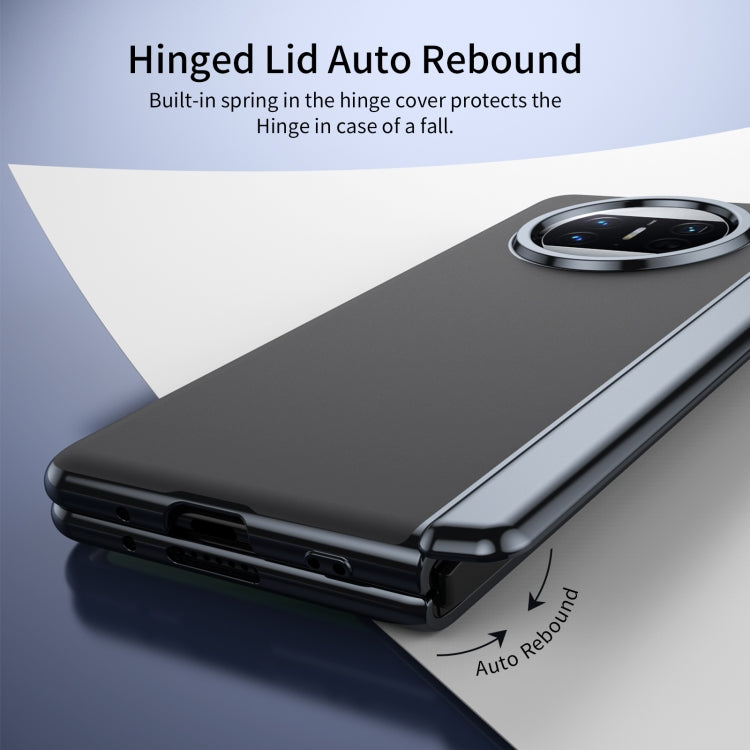 For Huawei Mate X3 Integrated AG Frosted Vacuum Plating Phone Case(Black)
