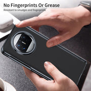 For Huawei Mate X3 Integrated AG Frosted Vacuum Plating Phone Case(Black)