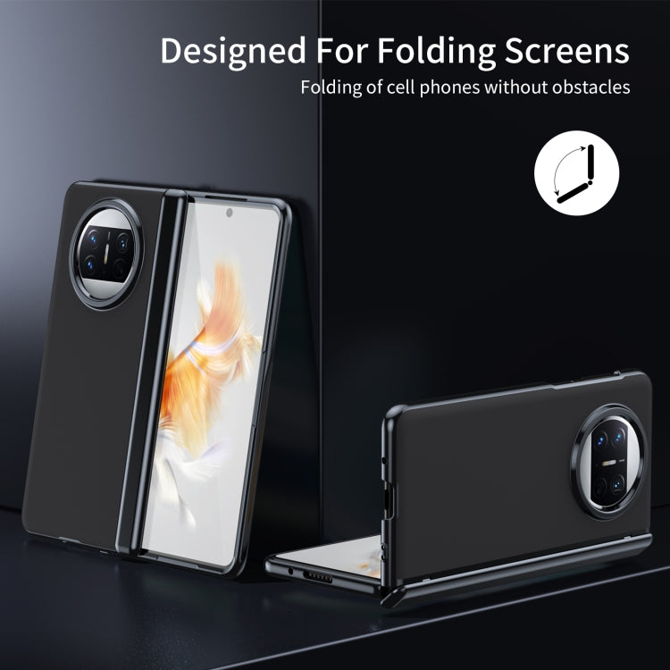For Huawei Mate X3 Integrated AG Frosted Vacuum Plating Phone Case(Black)