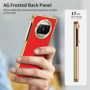 For Huawei Mate X3 Integrated AG Frosted Vacuum Plating Phone Case(Red)