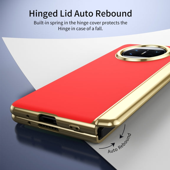 For Huawei Mate X3 Integrated AG Frosted Vacuum Plating Phone Case(Red)