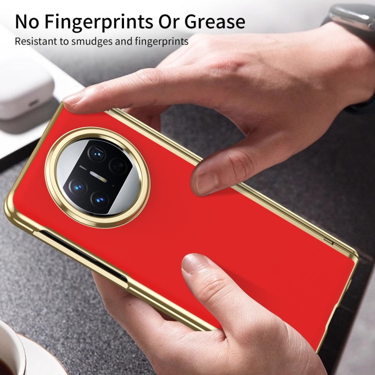 For Huawei Mate X3 Integrated AG Frosted Vacuum Plating Phone Case(Red)