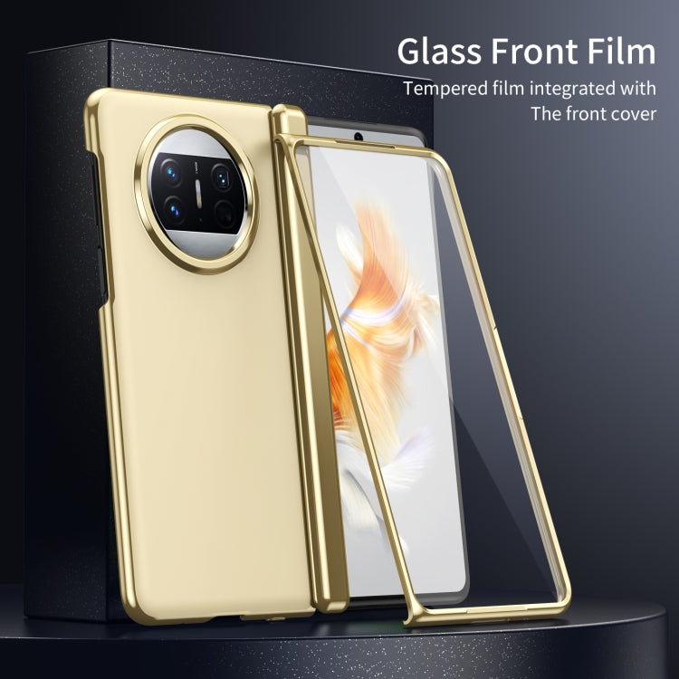For Huawei Mate X3 Integrated AG Frosted Vacuum Plating Phone Case(Gold)