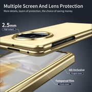 For Huawei Mate X3 Integrated AG Frosted Vacuum Plating Phone Case(Gold)