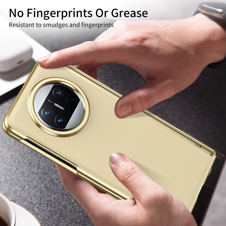 For Huawei Mate X3 Integrated AG Frosted Vacuum Plating Phone Case(Gold)