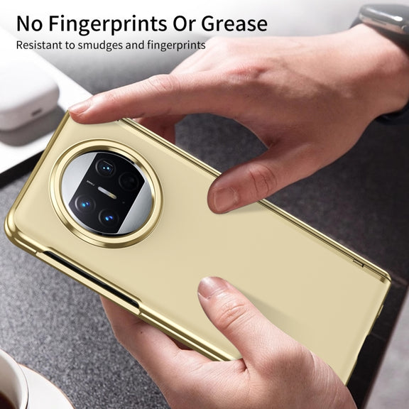 For Huawei Mate X3 Integrated AG Frosted Vacuum Plating Phone Case(Gold)