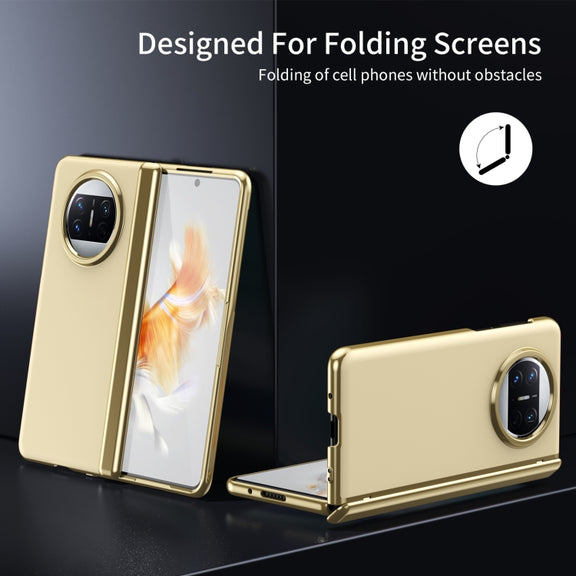 For Huawei Mate X3 Integrated AG Frosted Vacuum Plating Phone Case(Gold)