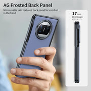 For Huawei Mate X3 Integrated AG Frosted Vacuum Plating Phone Case(Blue)
