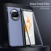 For Huawei Mate X3 Integrated AG Frosted Vacuum Plating Phone Case(Blue)
