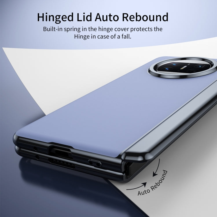 For Huawei Mate X3 Integrated AG Frosted Vacuum Plating Phone Case(Blue)