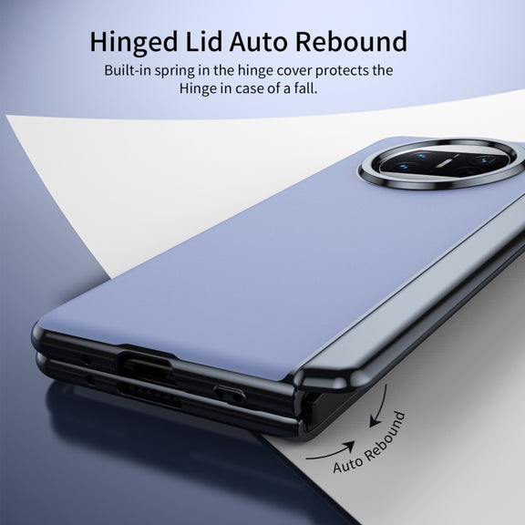 For Huawei Mate X3 Integrated AG Frosted Vacuum Plating Phone Case(Blue)