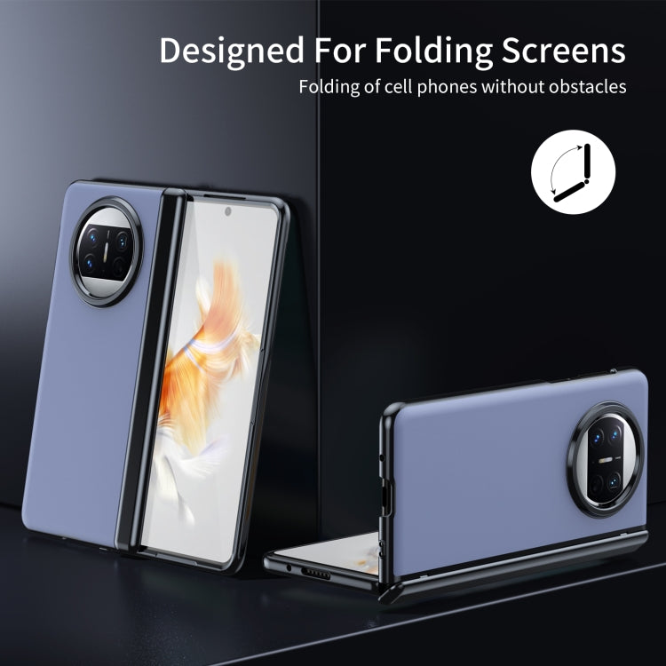For Huawei Mate X3 Integrated AG Frosted Vacuum Plating Phone Case(Blue)