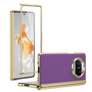 For Huawei Mate X3 Integrated AG Frosted Vacuum Plating Phone Case(Purple)