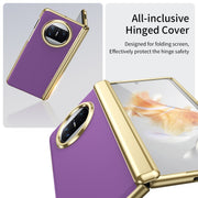 For Huawei Mate X3 Integrated AG Frosted Vacuum Plating Phone Case(Purple)