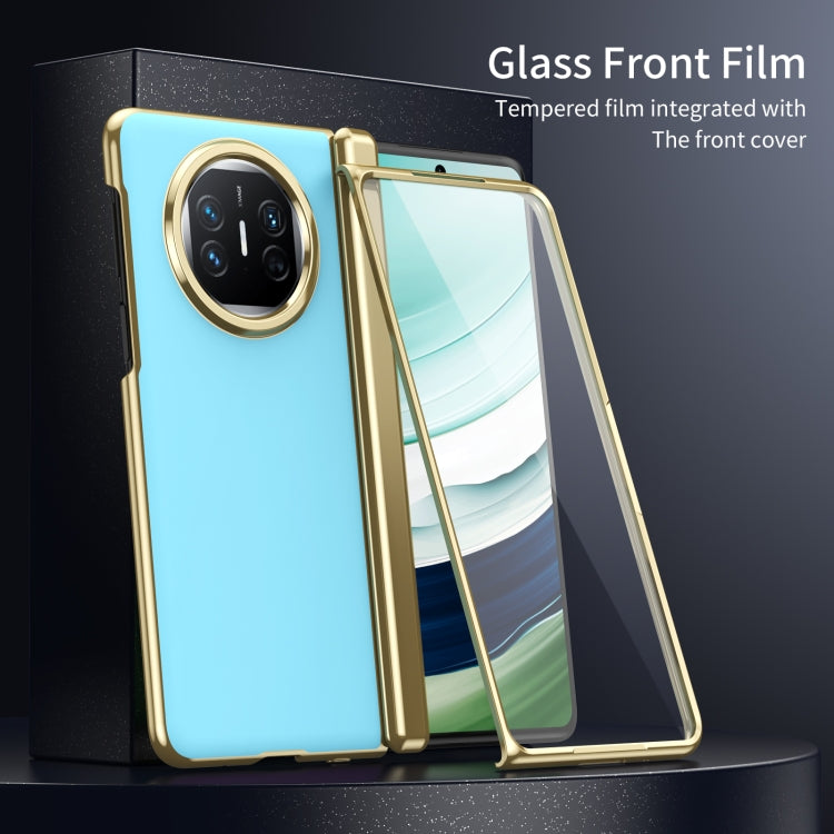 For Huawei Mate X5 Integrated AG Frosted Vacuum Plating Phone Case(Ice Blue)