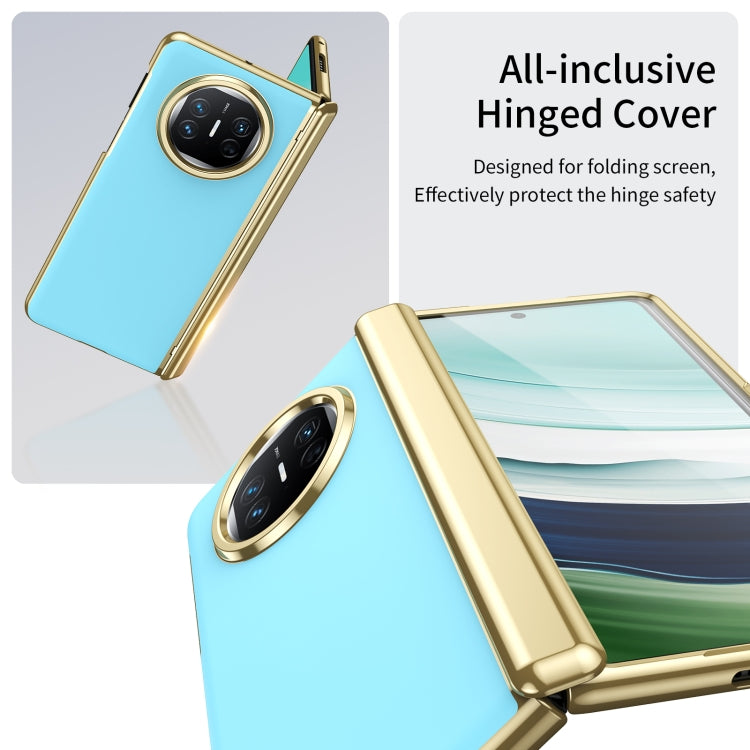 For Huawei Mate X5 Integrated AG Frosted Vacuum Plating Phone Case(Ice Blue)