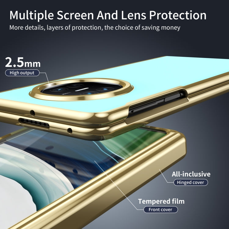 For Huawei Mate X5 Integrated AG Frosted Vacuum Plating Phone Case(Ice Blue)