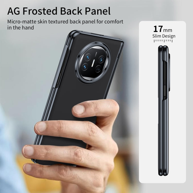 For Huawei Mate X5 Integrated AG Frosted Vacuum Plating Phone Case(Black)