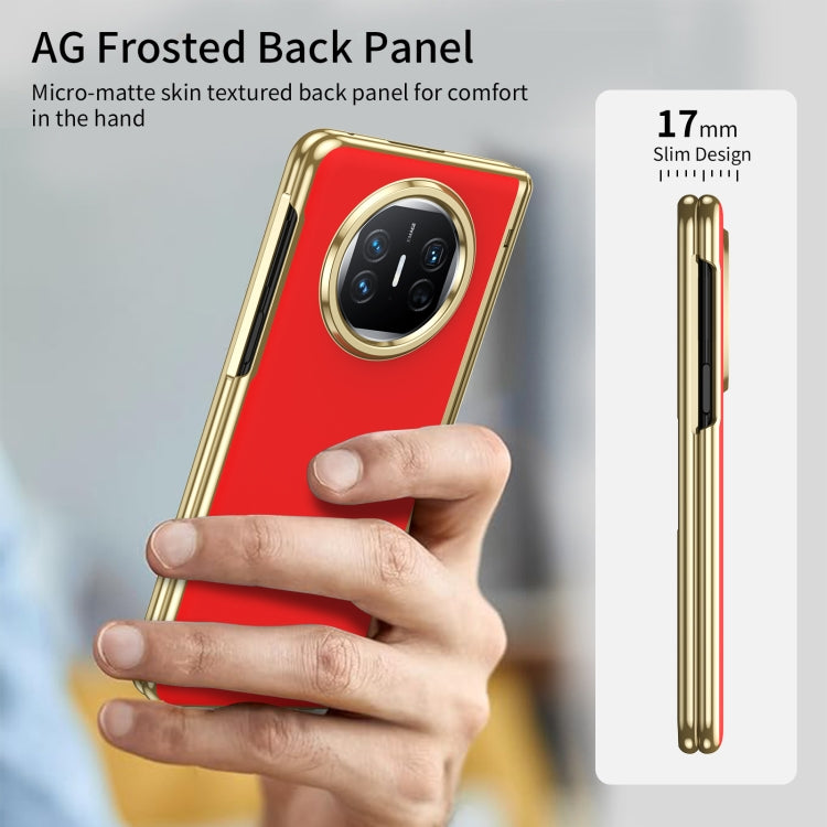 For Huawei Mate X5 Integrated AG Frosted Vacuum Plating Phone Case(Red)