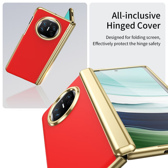 For Huawei Mate X5 Integrated AG Frosted Vacuum Plating Phone Case(Red)