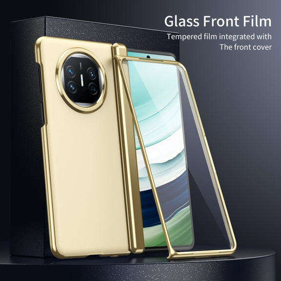 For Huawei Mate X5 Integrated AG Frosted Vacuum Plating Phone Case(Gold)