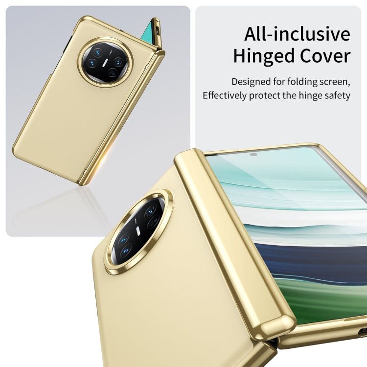 For Huawei Mate X5 Integrated AG Frosted Vacuum Plating Phone Case(Gold)