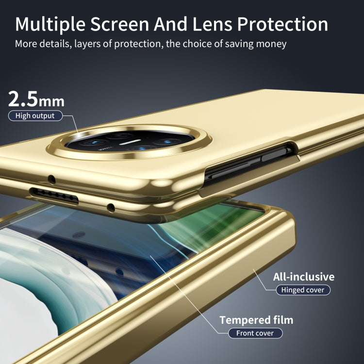 For Huawei Mate X5 Integrated AG Frosted Vacuum Plating Phone Case(Gold)