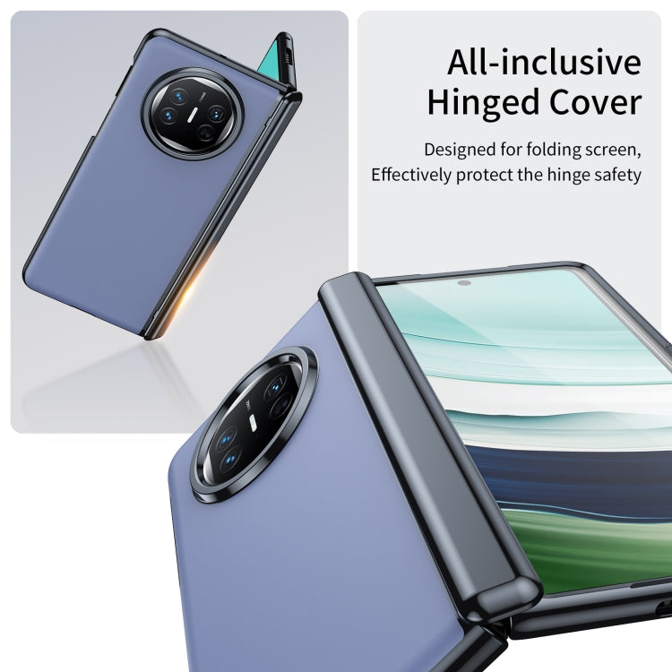 For Huawei Mate X5 Integrated AG Frosted Vacuum Plating Phone Case(Blue)