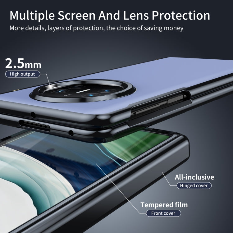 For Huawei Mate X5 Integrated AG Frosted Vacuum Plating Phone Case(Blue)