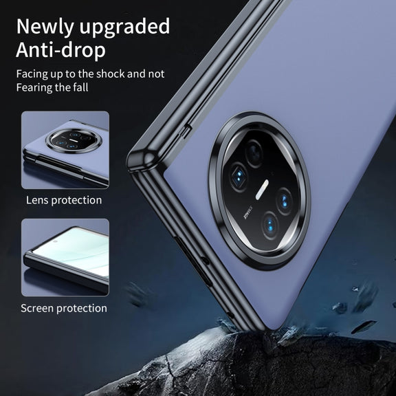 For Huawei Mate X5 Integrated AG Frosted Vacuum Plating Phone Case(Blue)