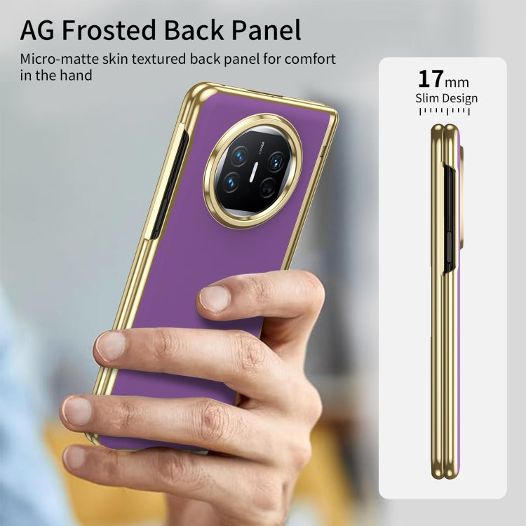 For Huawei Mate X5 Integrated AG Frosted Vacuum Plating Phone Case(Purple)