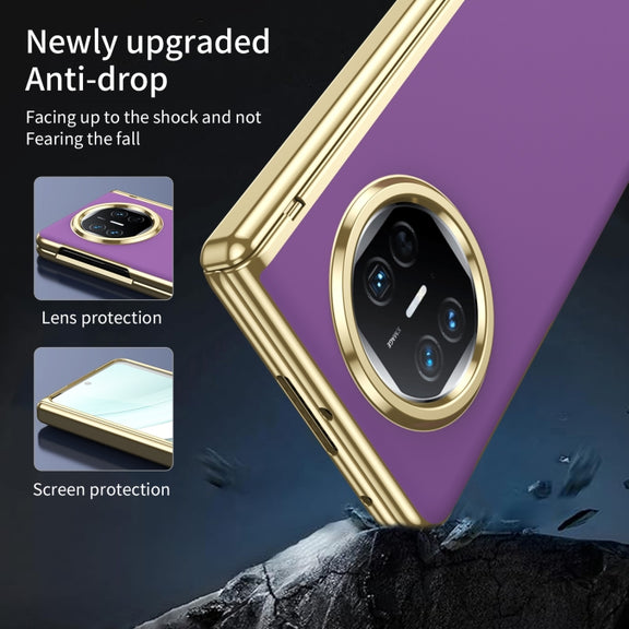 For Huawei Mate X5 Integrated AG Frosted Vacuum Plating Phone Case(Purple)